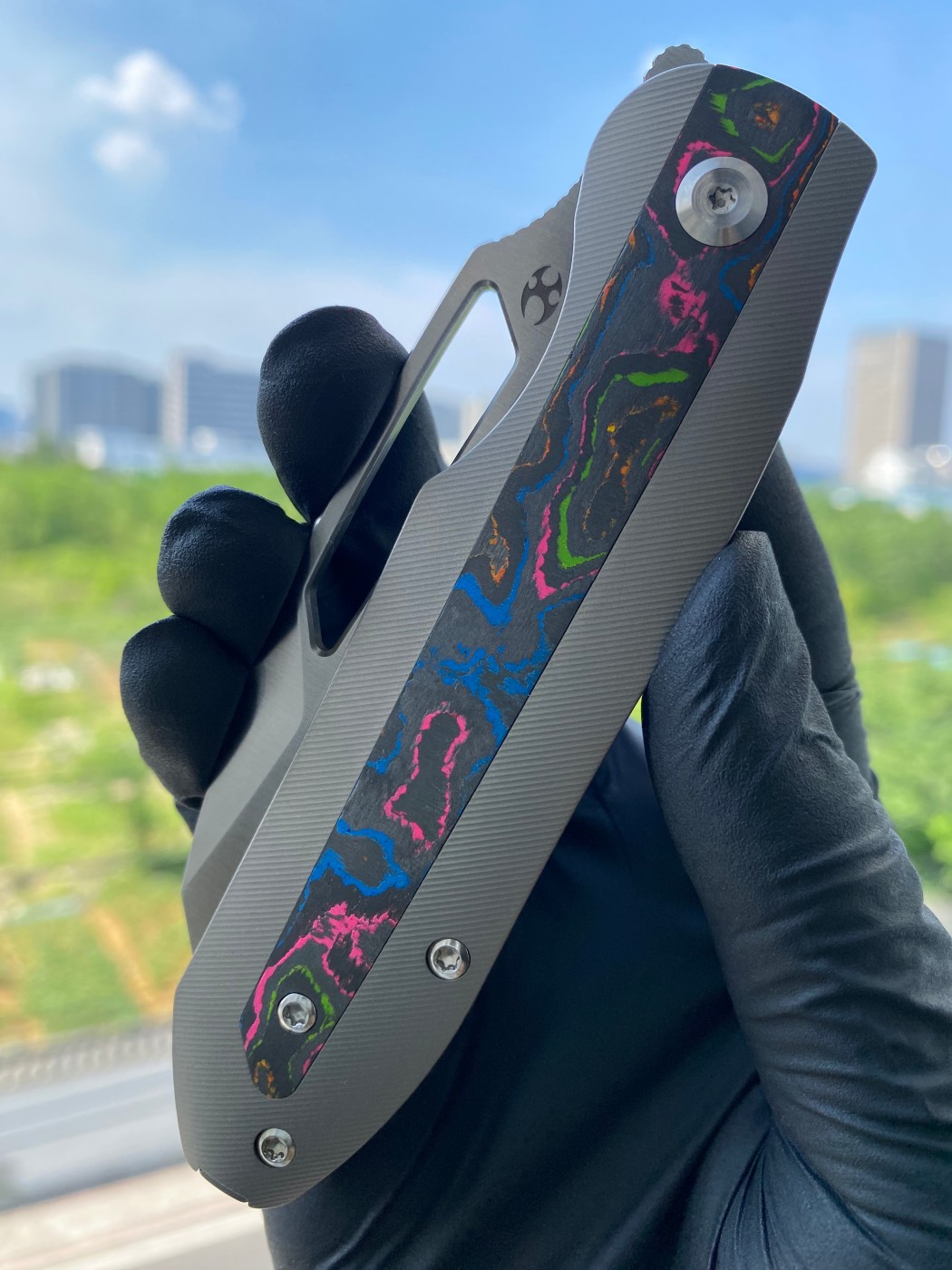 【5折测评】Kansept Thunderhead CPM-S35VN钢 钛合金镶嵌碳纤维柄 K1106A4 原价1530 测评价765