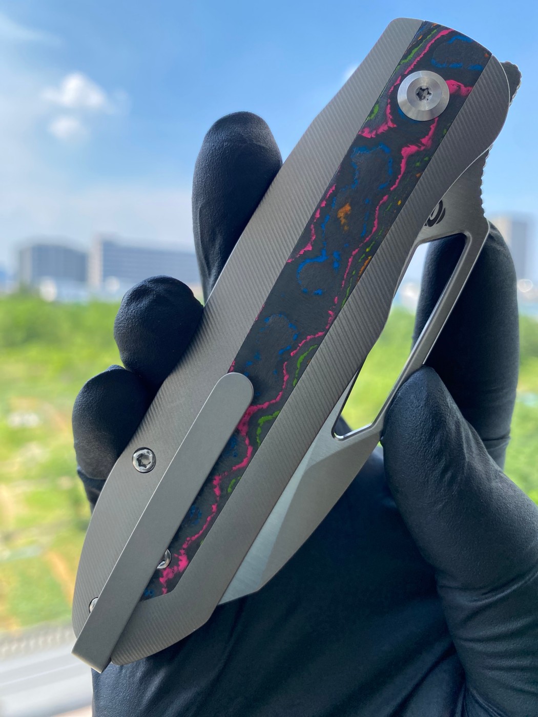【5折测评】Kansept Thunderhead CPM-S35VN钢 钛合金镶嵌碳纤维柄 K1106A4 原价1530 测评价765