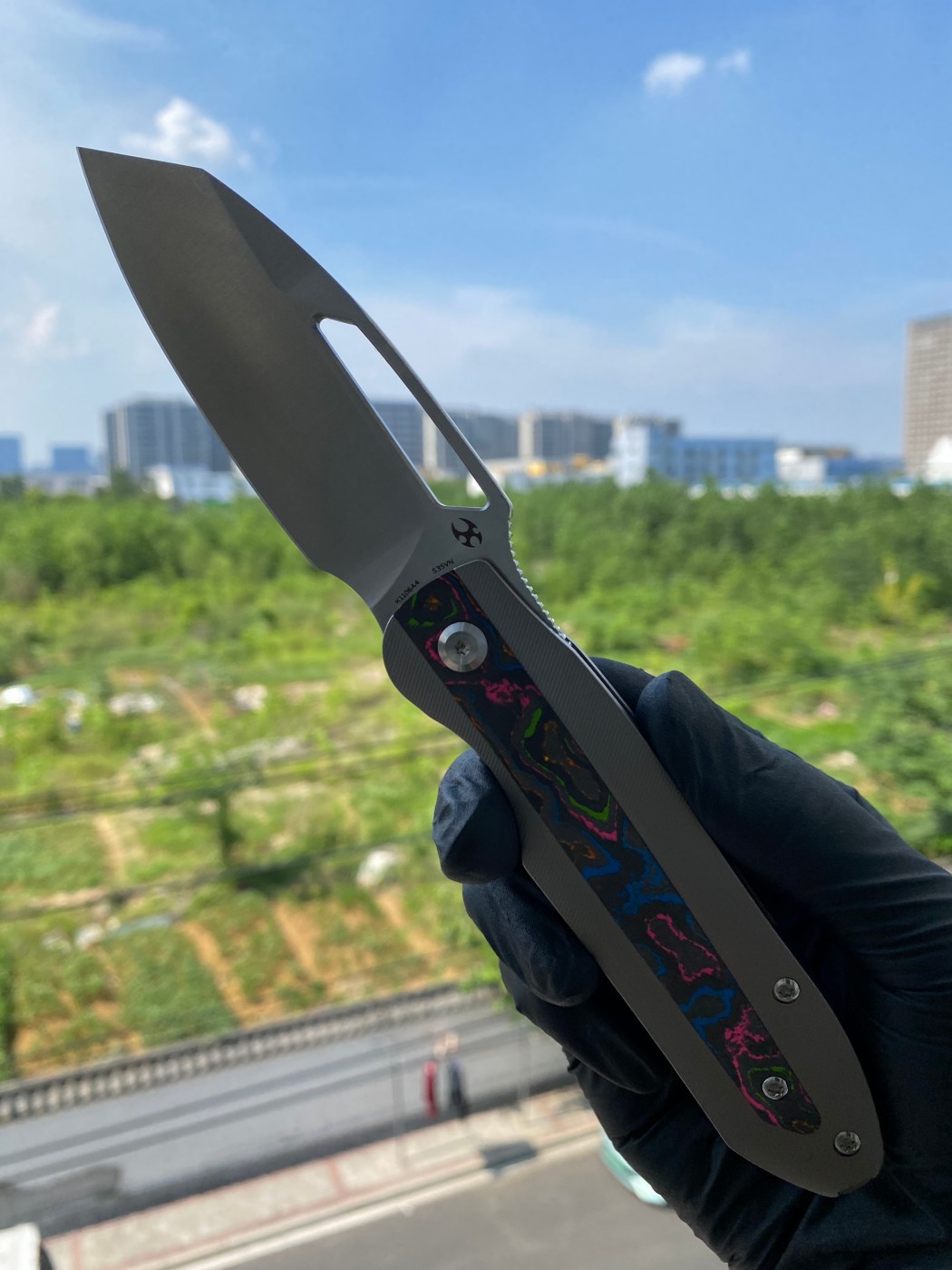 【5折测评】Kansept Thunderhead CPM-S35VN钢 钛合金镶嵌碳纤维柄 K1106A4 原价1530 测评价765
