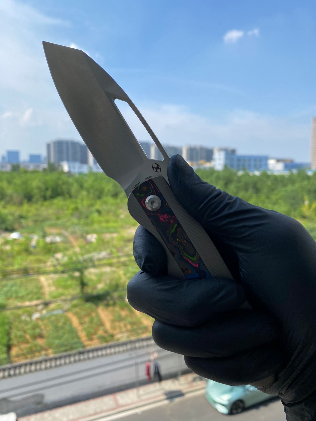 【5折测评】Kansept Thunderhead CPM-S35VN钢 钛合金镶嵌碳纤维柄 K1106A4 原价1530 测评价765
