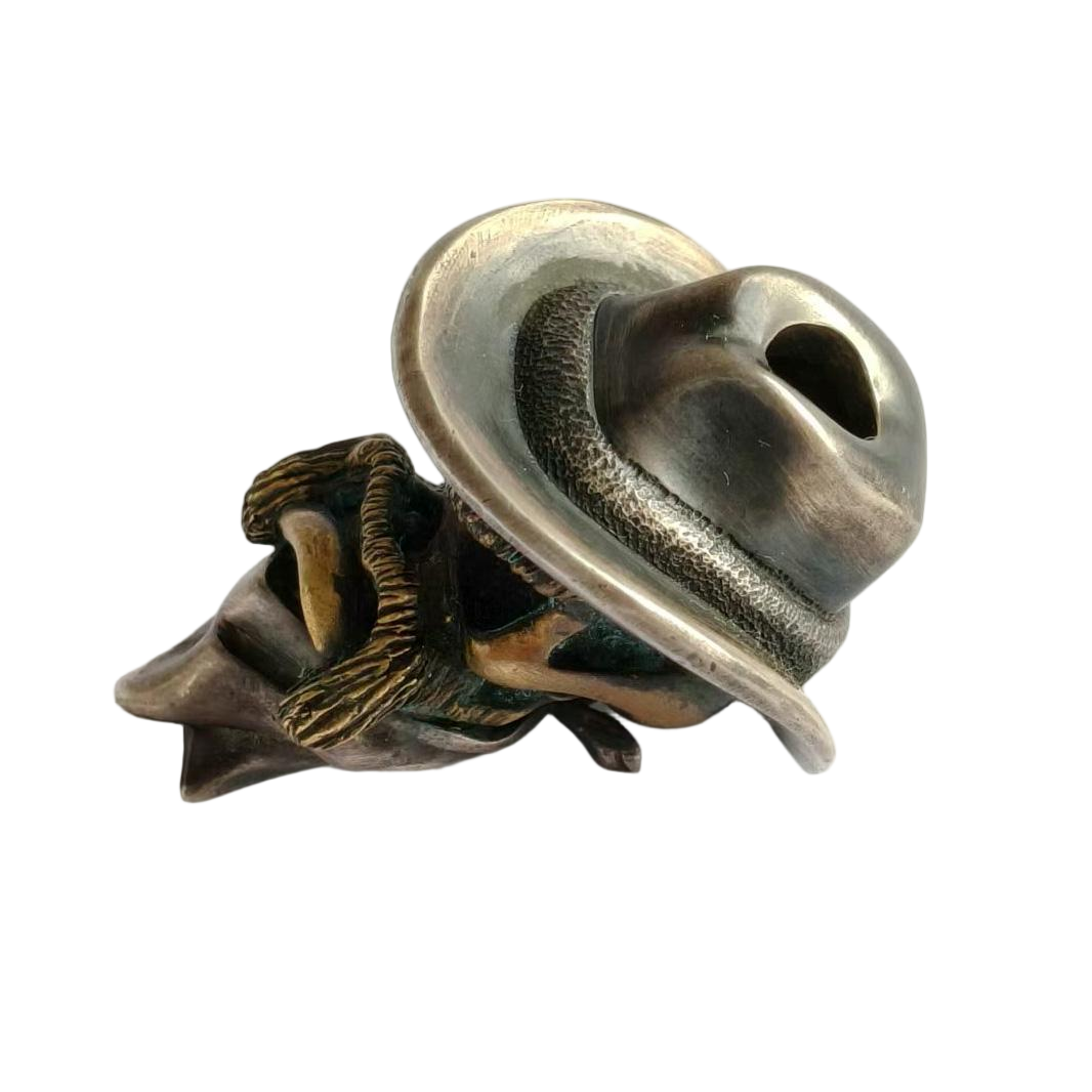 【售完】二手 Cpprhd Huckleberry Bead Brass Silver Custom Knife lanyard bead 3800