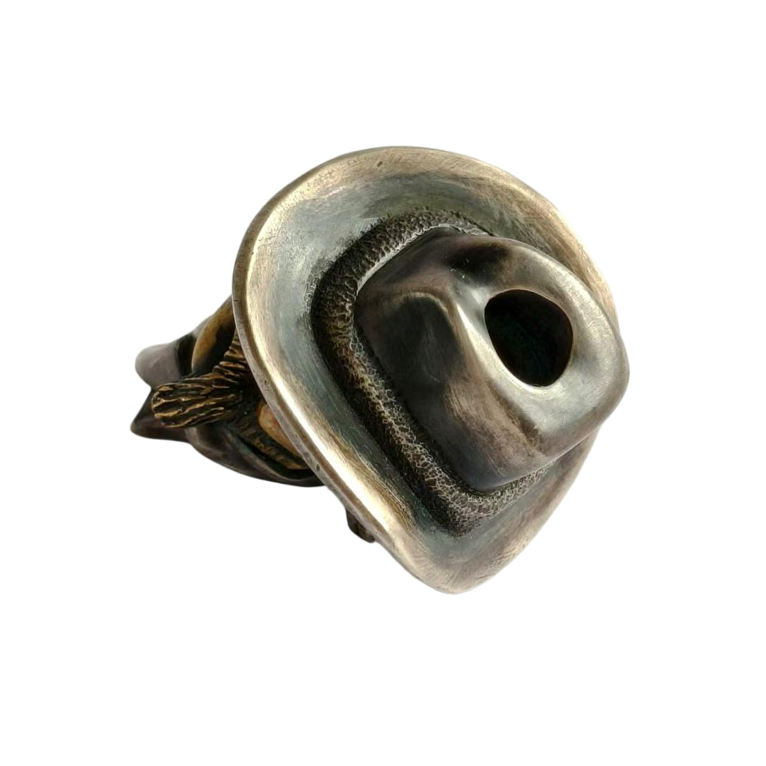 【售完】二手 Cpprhd Huckleberry Bead Brass Silver Custom Knife lanyard bead 3800