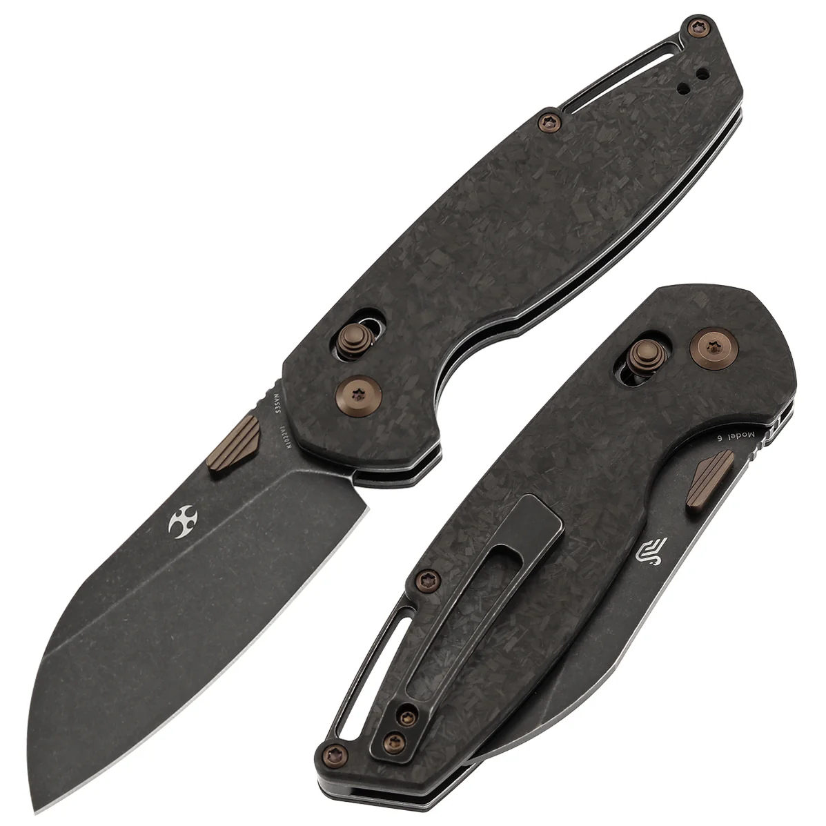KANSEPT Model 6 CPM S35VN钢 碳纤维手柄 K1022V1 黑色 1100