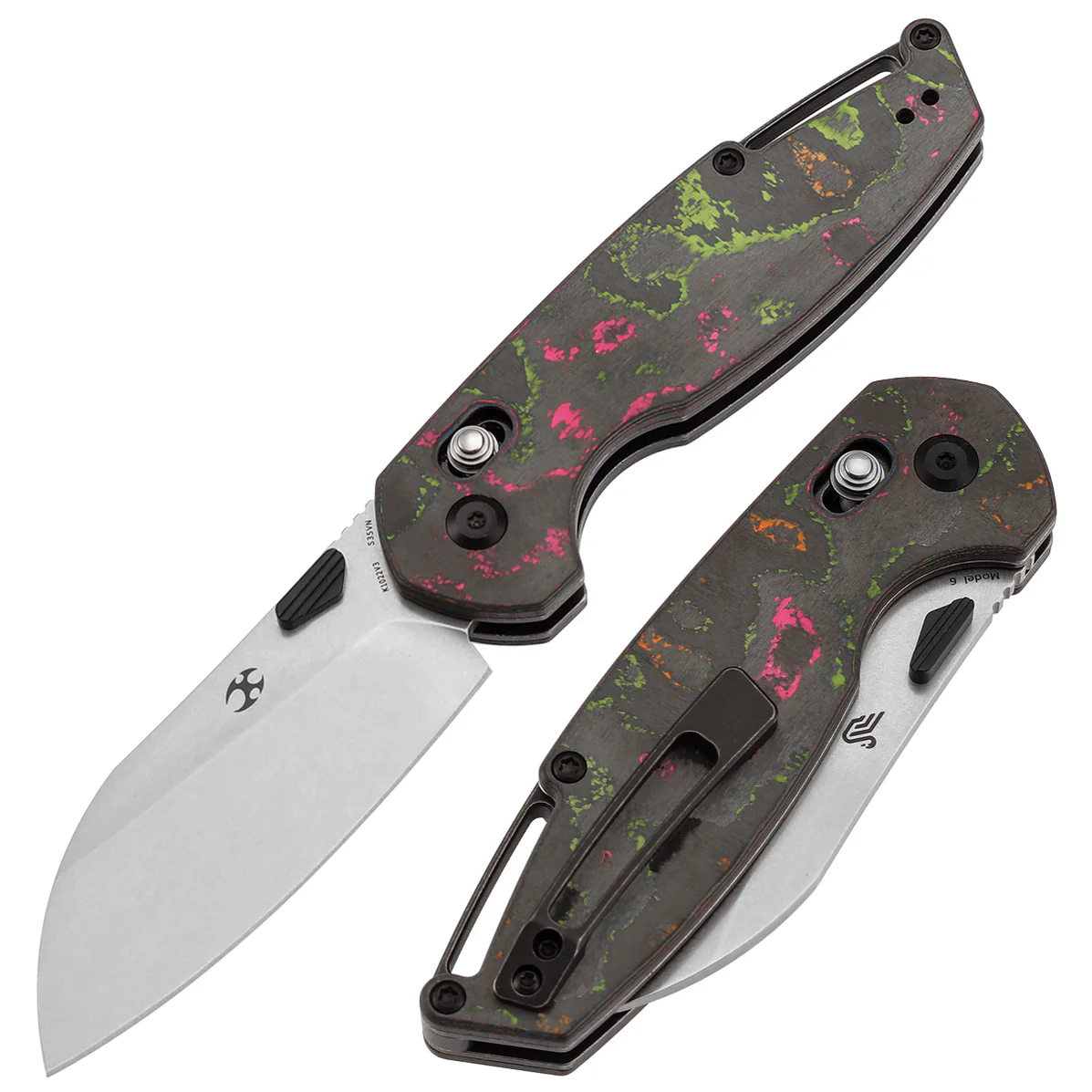KANSEPT Model 6 CPM S35VN钢 80S碳纤维手柄 K1022V3 粉色+绿色+蓝色 1400