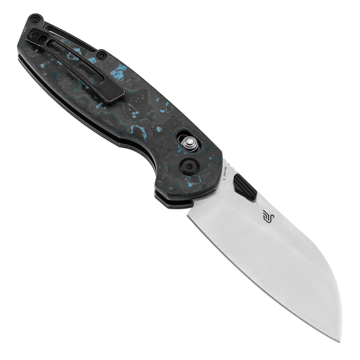 KANSEPT Model 6 CPM S35VN钢 碳纤维手柄 K1022V4 蓝白色 1400