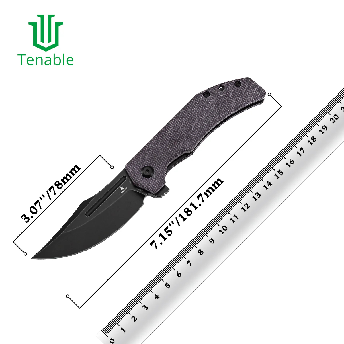Tenable Orion 14C28N钢 Micarta手柄 B1089A2 紫色 480