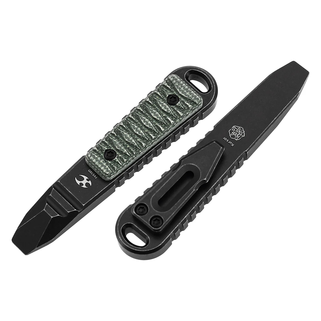 Kansept  Kursor  钛+Micarta G015A1 黑色+绿色 380