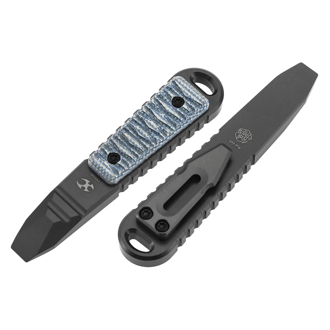 Kansept Kursor 钛+Micarta G015A3 灰色+蓝色 380
