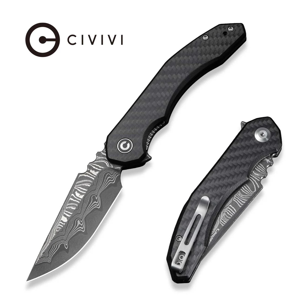 CIVIVI Bluetick 大马士革钢 G10手柄 C23050-DS2 780 黑色