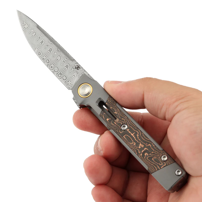 KANSEPT Kitpu 大马士革钢 钛+铜碳纤维手柄 K2123A5 黑铜色 1200