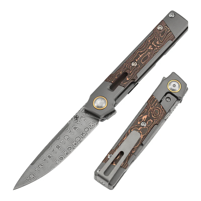 KANSEPT Kitpu 大马士革钢 钛+铜碳纤维手柄 K2123A5 黑铜色 1200