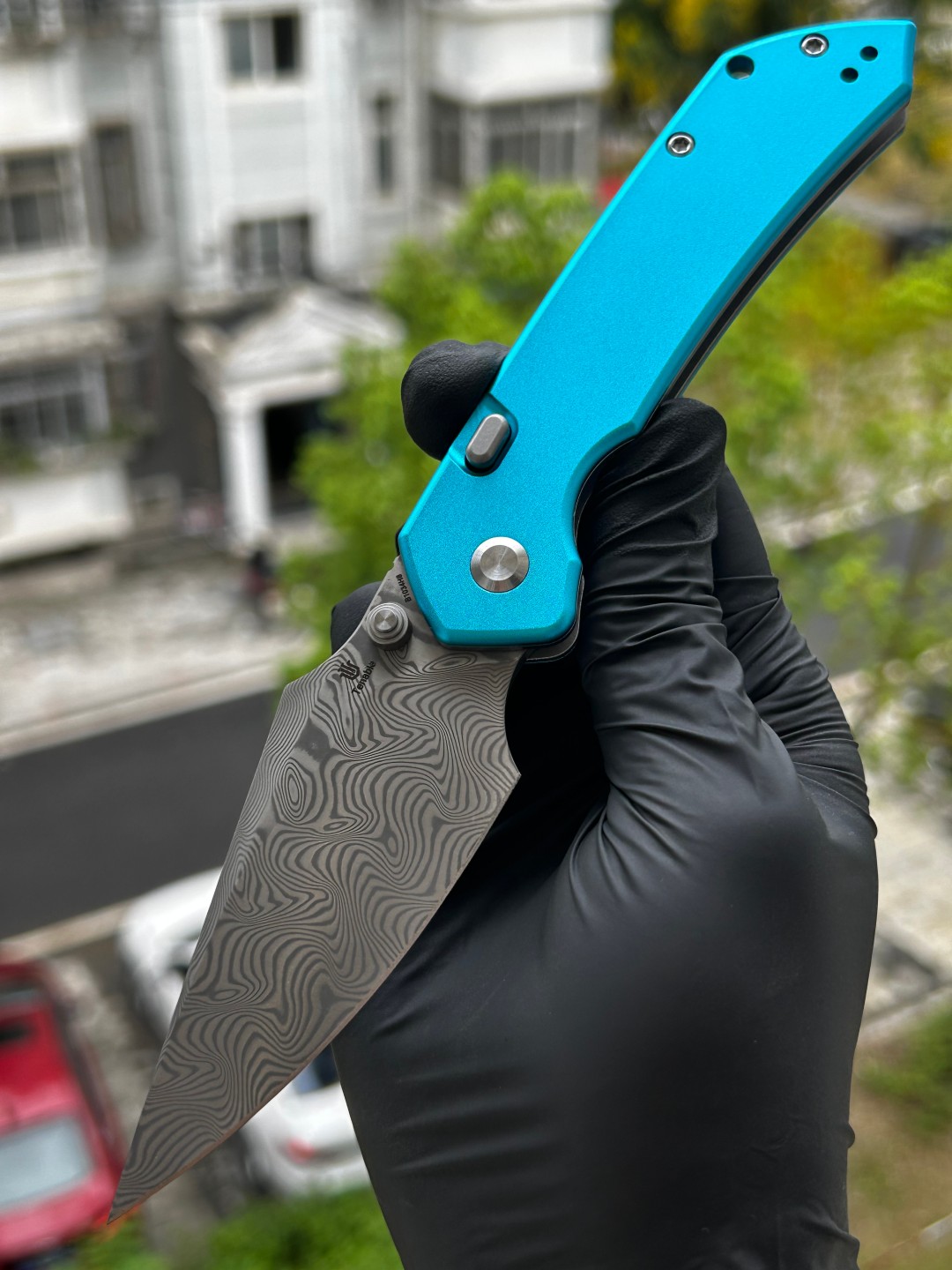 Tenable Fenrir 大马士革钢 铝制手柄 B1034H8 蓝色 660