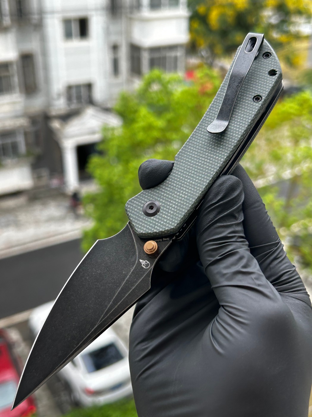 Tenable knives Fenrir Nitro-V钢 米卡塔柄 B1034H4 绿色 450