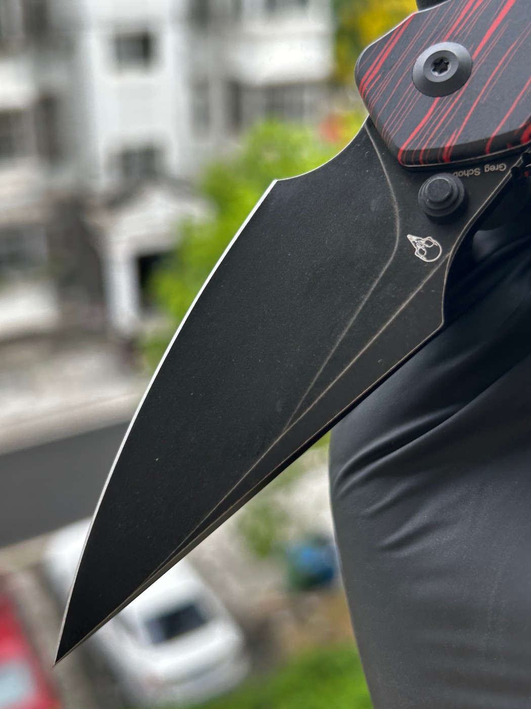 Tenable knives Fenrir Nitro-V钢 米卡塔柄 B1034H2 红黑 500