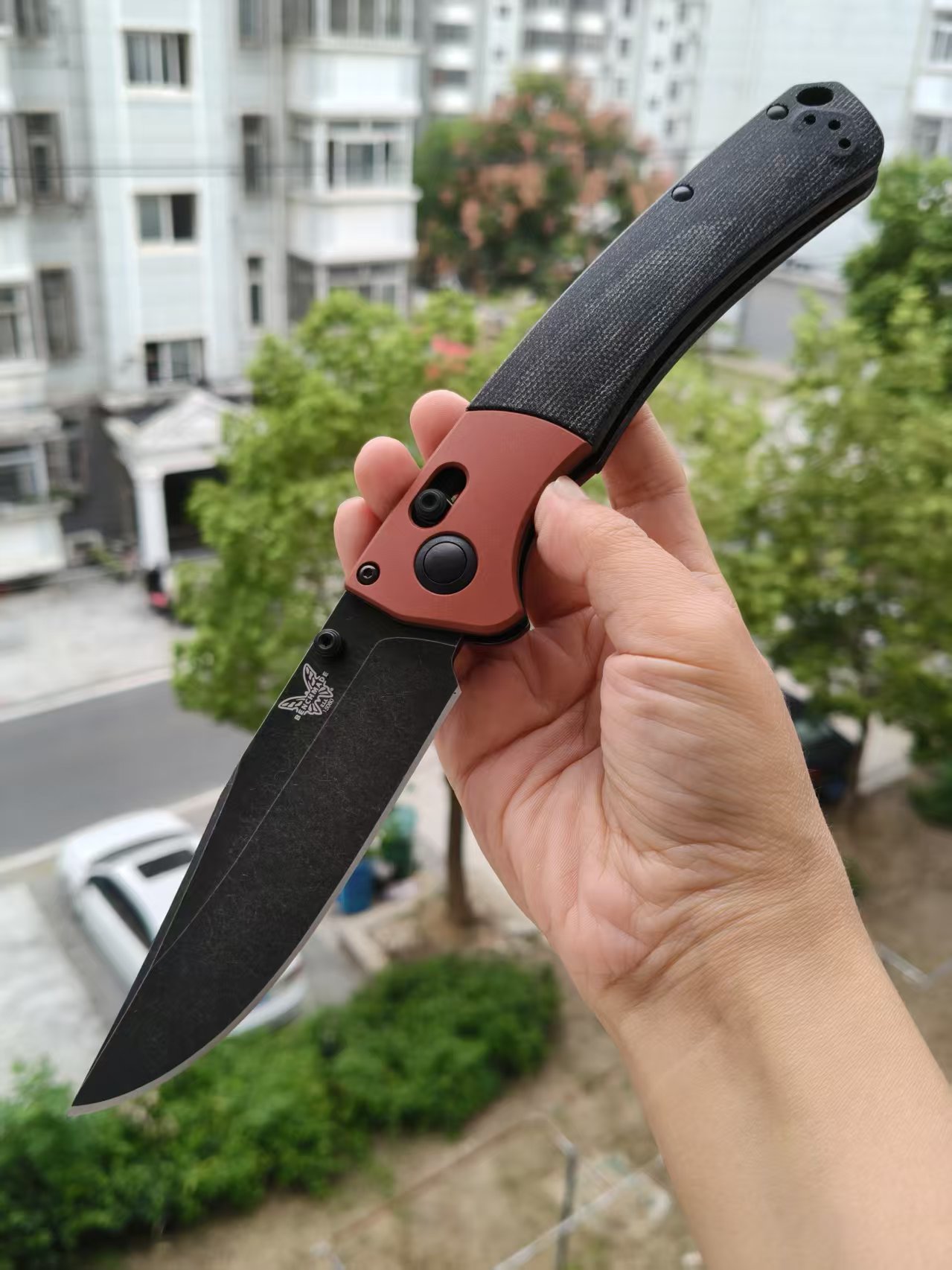 【寄售】Benchmade Crooked River CPM-MagnaCut钢 铝+米卡塔柄 15080BK-04 黑色 2500