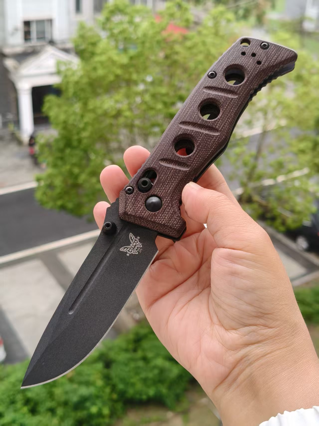 【寄售】 Benchmade CPM-CUWEAR钢 米卡塔柄 273K-2201 2022年Shot Show 限量版 1800
