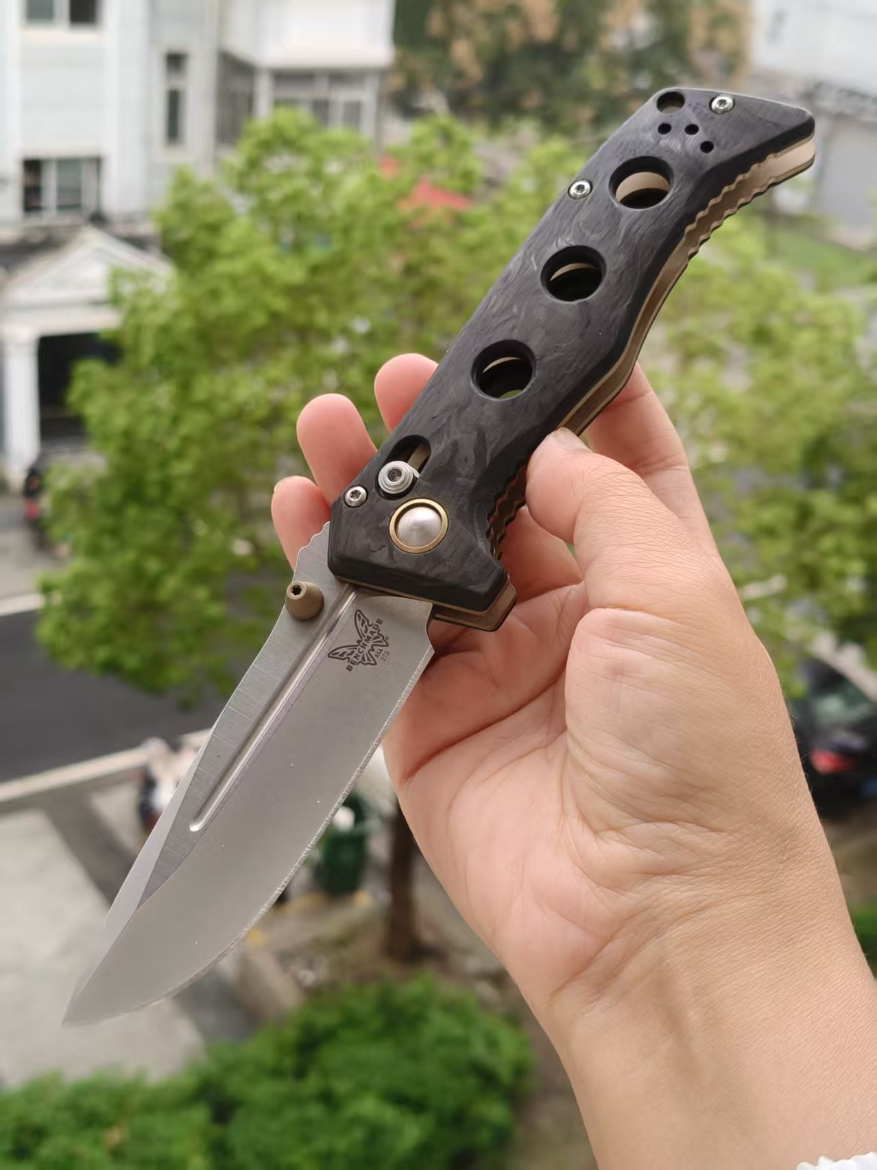 【寄售】 Benchmade mini Adams CPM-MagnaCut钢 碳纤维柄 273-03 黑色 2300
