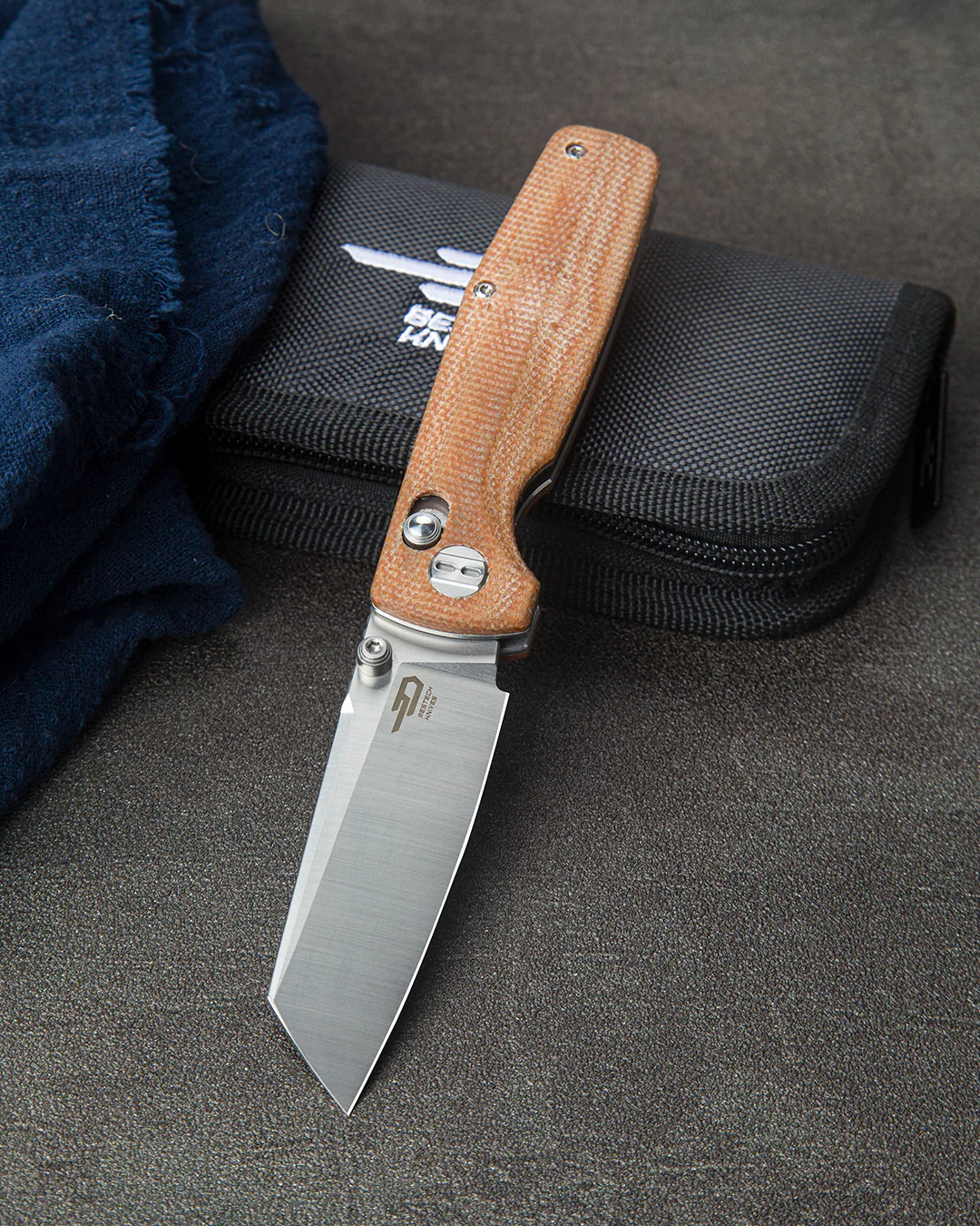 BESTECH SLASHER D2钢 Micarta手柄 BG43D 自然色 460