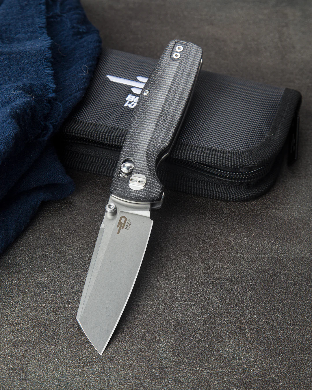 BESTECH SLASHER D2钢 Micarta手柄 BG43A-1 黑色 460