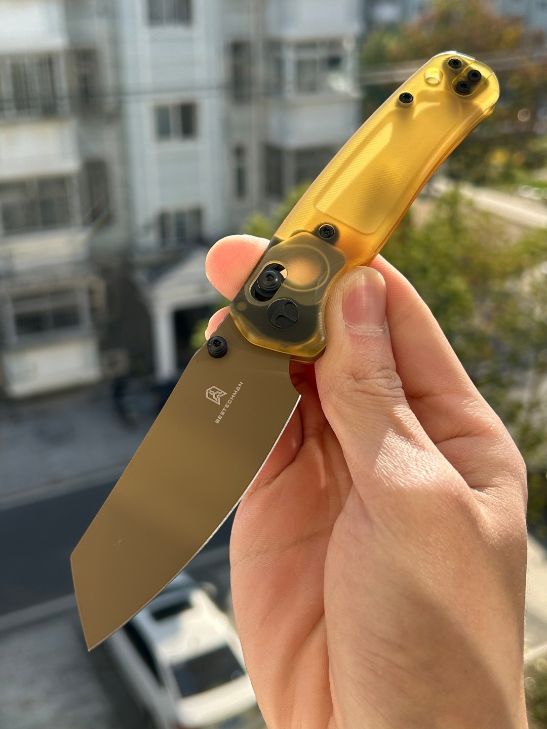 BESTECHMAN CICADA'S WING 10Cr15MoV钢 Ultem手柄 BMK06D 金色 400