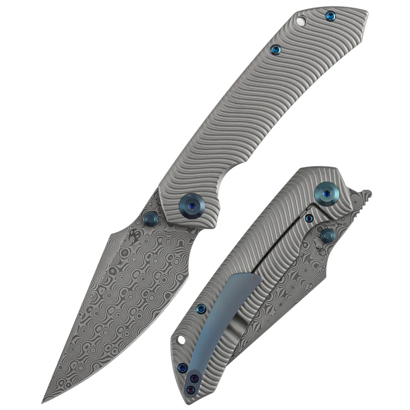 KANSEPT Fenrir 大马士革钢 钛合金手柄 K1034C4 钛原色 1400